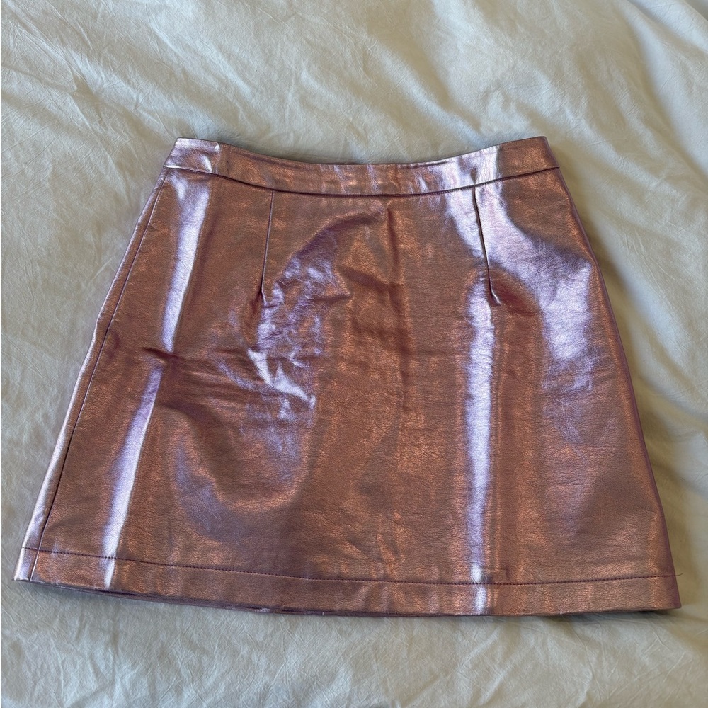 Glamorous A-Line Mini Skirt Pink and Gold Night Out